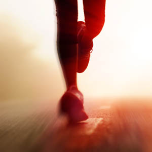 Image of a runner's feet:  Copyright: Warren Goldswain 